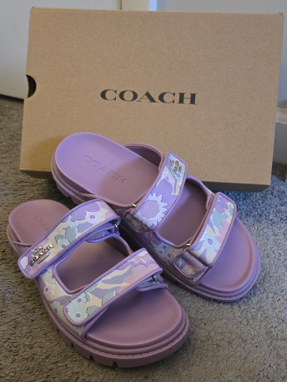 Selling Coach sandals.